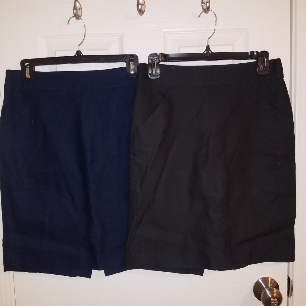 J.Crew Factory Pencil Skirt Bundle (black/navy)